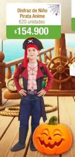 Jumbo Disfraz de niño pirata anime oferta