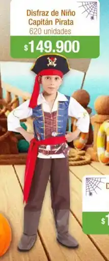 Jumbo Disfraz de niño capitán pirata oferta