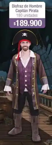 Jumbo Disfraz de hombre capitán pirata oferta