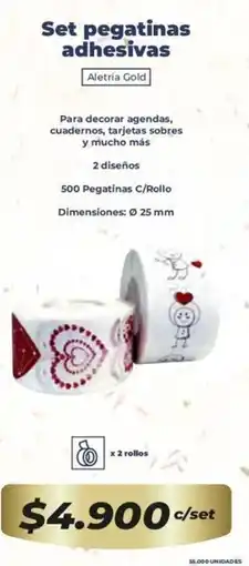 Tiendas D1 Aletría gold set pegatinas adhesivas oferta