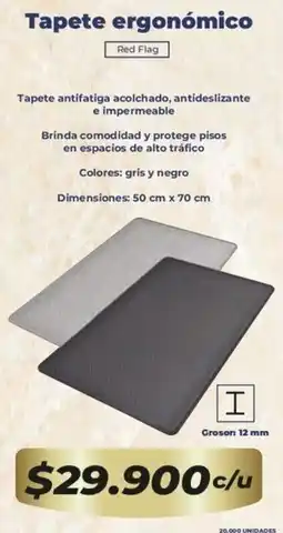 Tiendas D1 Red flag tapete ergonómico oferta
