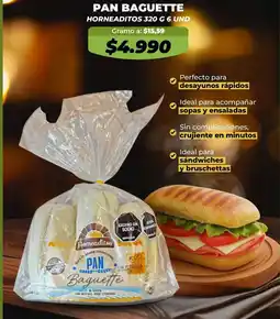 Tiendas D1 Pan baguette horneaditos oferta