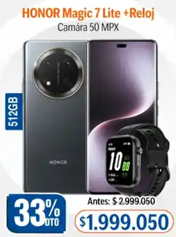 Alkosto Honor magic 7 lite +reloj camára 50 mpx oferta