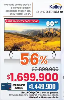 Alkosto Kalley 4k-uhd qled oferta