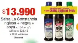 Metro La constancia salsa inglesa negra + soya oferta
