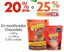 Metro Chocolisto en modificador oferta