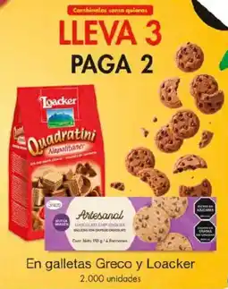 Metro Greco y loacker en galletas oferta