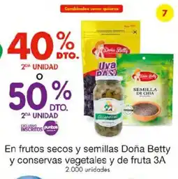 Metro Doña betty en frutos secos y semillas y conservas vegetales y de fruta 3a oferta