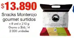 Metro Monterojo snacks gourmet surtidos oferta