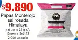 Metro Monterojo papas sal rosada himalaya oferta