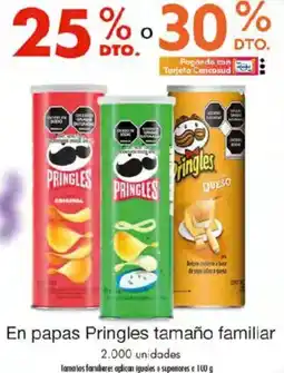 Metro Pringles en papas tamaño familiar oferta