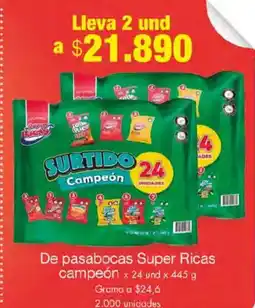 Metro Super ricas de pasabocas campeón oferta