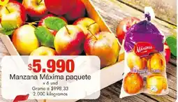 Metro Máxima manzana paquete oferta