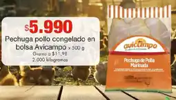 Metro Avicampo pechuga pollo congelado en bolsa oferta