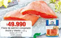 Metro Ancla y viento filete de salmón congelado oferta