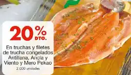 Metro Antillana, ancla y viento y mero pekao en truchas y filetes de trucha congelados oferta
