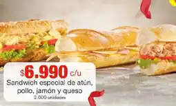 Metro Sandwich especial de atún, pollo, jamón y queso oferta