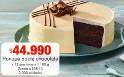 Metro Ponqué doble chocolate oferta