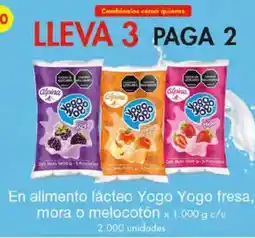 Metro Yogo yogo en alimento lácteo fresa, mora o melocotón x 1.000 g c/v oferta