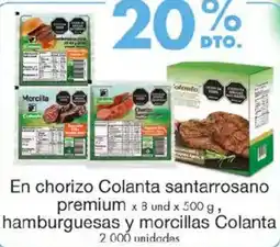 Metro Colanta en chorizo santarrosano premium oferta