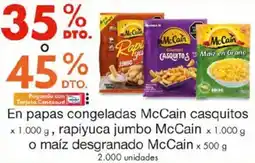 Metro Mc cain en papas congeladas casquitos oferta
