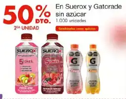 Metro Suerox y gatorade en sin azúcar oferta