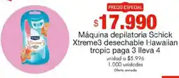 Metro Schick xtreme3 máquina depilatoria desechable hawaiian tropic oferta