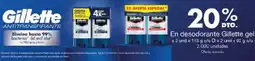 Metro Gillette gel en desodorante oferta