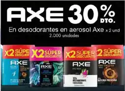 Metro Axe en desodorantes en aerosol oferta