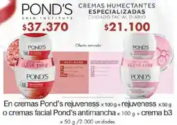 Metro Pond's cremas humectantes especializadas cuidado facial diario oferta