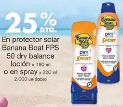 Metro Banana boat en protector solar fps 50 dry balance loción oferta