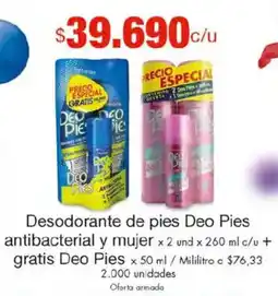 Metro Deo pies desodorante de pies antibacterial y mujer oferta