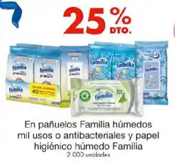 Metro En pañuelos familia húmedos mil usos o antibacteriales y papel higiénico húmedo familia oferta