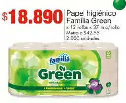 Metro Familia Green papel higienico oferta