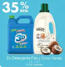 Metro En detergente fab y coco varela oferta