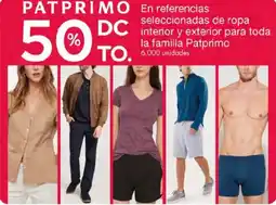 Metro En referencias seleccionadas de ropa interior y exterior para toda la familia Patprimo oferta
