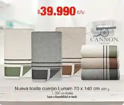 Metro Cannon nueva toalla cuerpo lunam oferta
