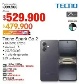 Metro Tecno Spark Go 2 oferta