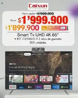 Metro Caixun Smart TV UHD 4K 65" oferta
