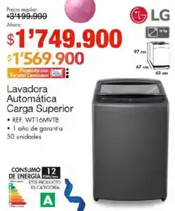 Metro LG lavadora automatica carga superior oferta