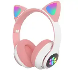 Falabella Audífonos Diadema Bluetooth RGB Orejas Gato oferta