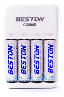 Falabella Kit de pilas y cargador AA de 1500mAh marca Beston oferta