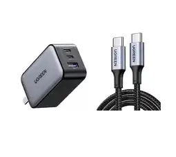 Falabella Cargador 65W Nexode USB-C/USB Carga Rápida GaN + Cable USB-C 100 W 2m oferta