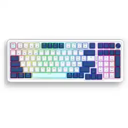 Falabella Teclado Eisa Pro K686WB 96% RGB Blanco-Azul ENG oferta