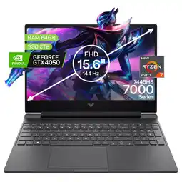 Falabella Portátil Gamer Victus AMD Ryzen 7 RAM 64GB SSD 2TB RTX4050 6GB FHD156 144Hz Gamer oferta