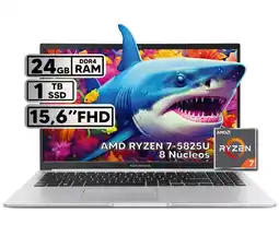 Falabella PORTÁTIL RYZEN 7 24GB RAM 1TB SSD 15 FHD COOL SILVER oferta