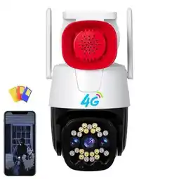 Falabella Cámara de Seguridad 4G con Sirena App V380 Conexión SIM o Red Cableada oferta