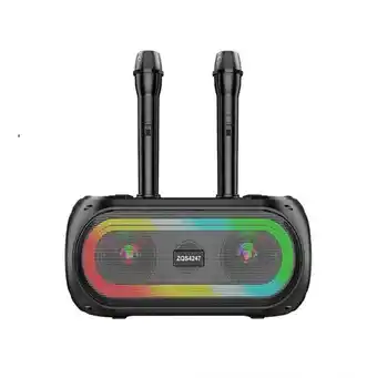 Falabella Parlante Karaoke Bluetooth Multifuncional Led Incluye Dos Micrófonos oferta