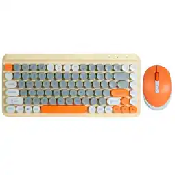 Falabella Combo Teclado y Mouse Inalambrico T968 Naranja Mixed oferta