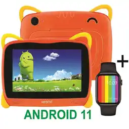 Falabella Tablet Niños 3GB RAM 7 Pulgadas Android Wifi + Reloj Inteligente Naranja oferta